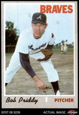 1970 Topps #687 Bob Priddy Braves 7 - NM