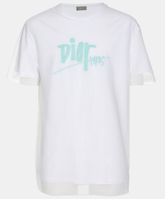 DIOR ディオール SHAWN STUSSY ショーンステューシー 半袖Tシャツ 22AW 033J600D0589 ホワイト グリーン XL 良品 中古 45796 Dior】【DIOR AND SHAWN】【イタリア製】【トップス】ディオール『半袖