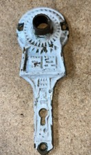Antique 5.5 in. Gilbert Lock Co. Bronze Door Back Plate with Keyhole 