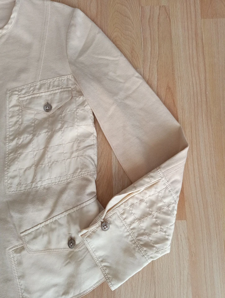 Sommer Jacke Blazer NC Nice Connection jersey Beige M 38  Cotton Seide - Bild 4 von 4