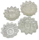 14 Pieces Vintage Glass Star Bowls and Dessert Plates