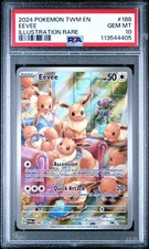 PSA 10 GEM MINT Eevee 188/166 Twilight Masquerade Illustration Rare Holo Pokémon on eBay