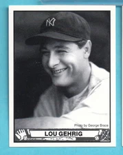 LOU GEHRIG VINTAGE " ALS"  LES TURNER FOUDATION CARD VERY RARE GIVEAWAY B&W