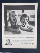 Magazine Ad* - 1961 - AT&T / Bell System - Long Distance with Grandchildren