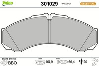Valeo 301029 Bremsbelagsatz, Scheibenbremse Passend FüR Iveco Renault