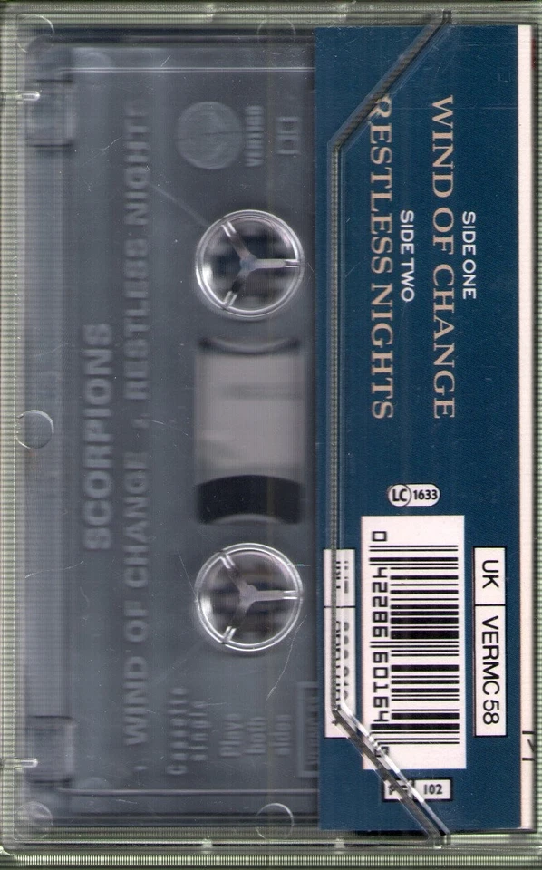 Scorpions Wind of Change cassette Vertigo 1991 cassette. plays same both sides - Image 2 of 2