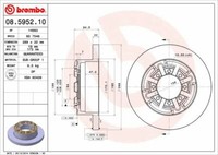 Bremsscheiben 2 StüCk Scheibenbremse Brake Discs Brembo 08.5952.10