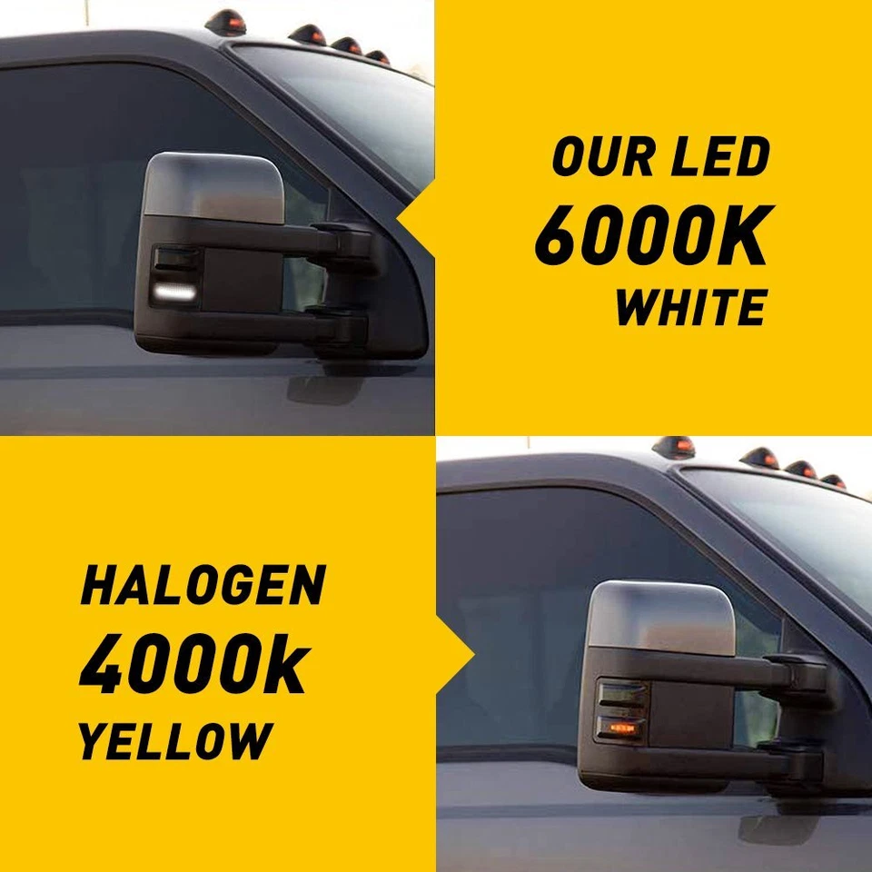 For 08-16 Ford F250 F350 F450 Super Duty LED Side Marker Mirror Signal Light US - Image 4 of 4