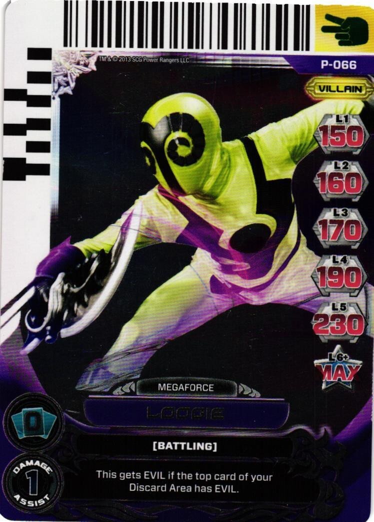 POWER RANGERS ACG PROMO P-066 MEGAFORCE LOOGIE VILLAIN RARE