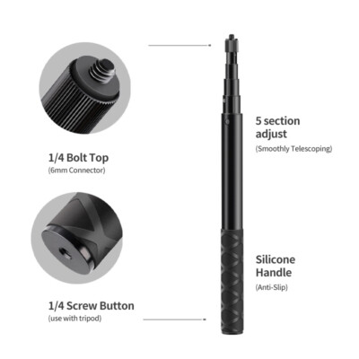 Insta360 Motorcycle Selfie Stick Support Clamp - View #4