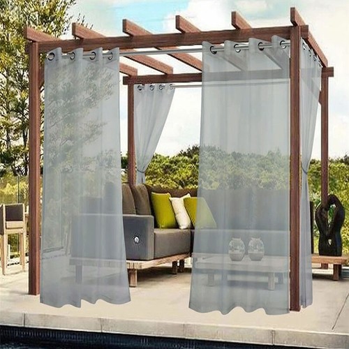 Outdoor Detachable Curtain Waterproof Sheer Curtain For Patio Porch GardenDecor. - Picture 6 of 15