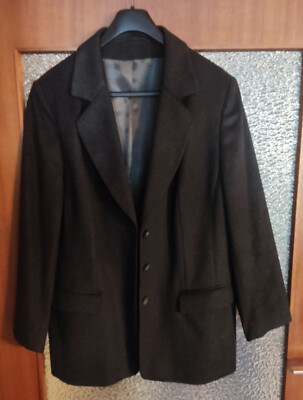 Schwarze Jacke Enzo Scapati Cashmere Kaschmir Größe  42