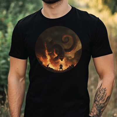 T-Shirt Herren Hydra Motiv Baumwolle Größe XS bis 5XL