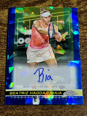 BEATRIZ HADDAD MAIA 2024 Topps Chrome Tennis Sapphire Refractor