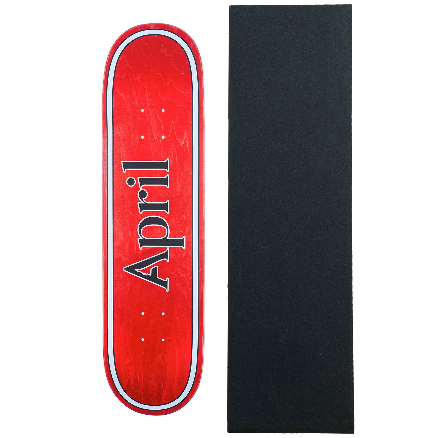 April Skateboard Deck OG Logo Red/Black 8.5