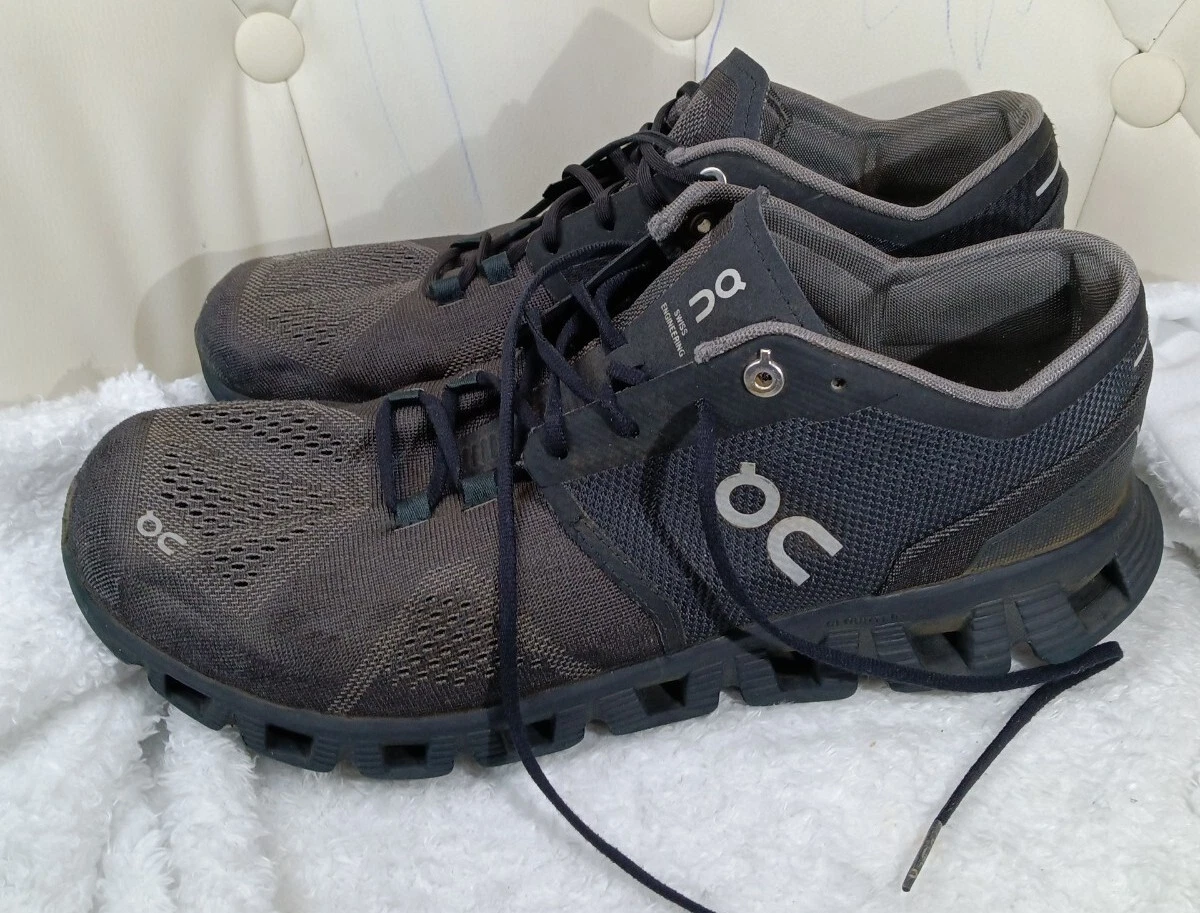 On Cloud MEN Textile Synthetic Black Asphalt Running Shoes Size
