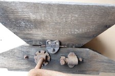 ANTIQUE WOOD HOPPER CAST IRON GRAPE FRUIT CRUSHER WINE MAKER - LANCASTER, OHIO