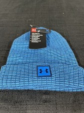 Under Armour Blue Circuit  Cold Gear Youth Medium  4-6 Years Acrylic Cap Hat  
