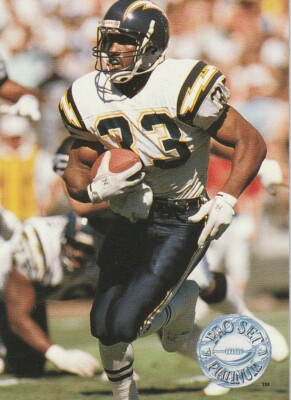 Pro Set Platinum 1991 NFL Card San Diego Chargers #266 Ronnie Harmon 