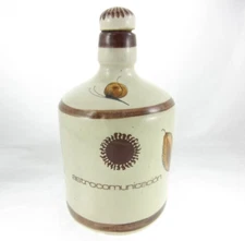 8" Astro Communication Advertising Mexican Tonala Tequila Jug Folk Art Pottery