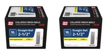 2 PACK Grip-Rite 16-Gauge Galvanized Straight Finish Nail, 1-1/2 In. (5000-Total