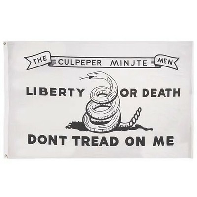 3x5  Don't Tread on Me Liberty or Death Culpeper Minute Men Polyester USA  