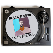 BLACK FLAG Turntable Slipmat for Vinyl Records 12" DJ Slip Mat punk rock vinyls