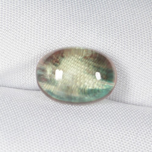 3.09 cts Best Luster Natural Bi Color Orange Green Sunstone Oval Cab...!!!!! - Imagen 1 de 2