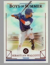 2024 Panini Boys of Summer Sebastian Walcott Red Foil Baseball Card 082/149