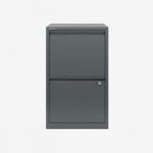 Bisley A4 Filing Cabinet 2 Drawer Flush Handle Anthracite Grey 24 Hour Delivery