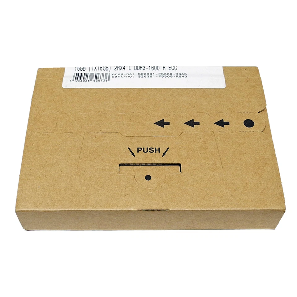 Fujitsu 16GB PC3L-12800R 2Rx4 ECC DDR3-1600 240 pin S26361-F5309-R643 nuovo i... - Immagine 3 di 3