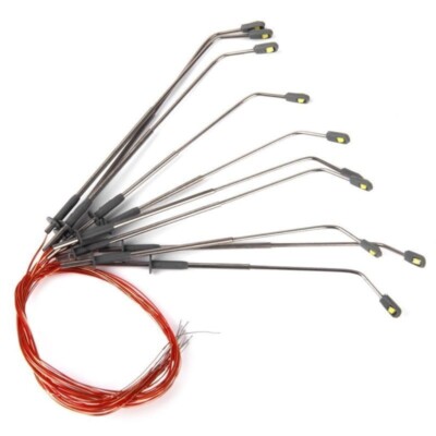 LED Straßenlaternen Für Modelleisenbahn Spur 0 - 5 Stück Set Mit Widerständen