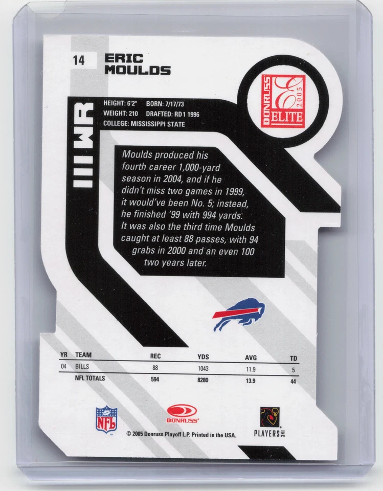 2005 Donruss Elite #14 Eric Moulds Status Red #/80 - Image 2 of 2