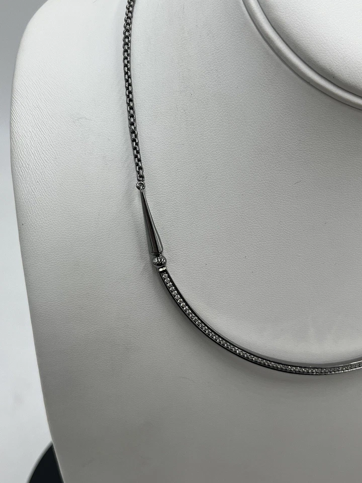 Collar Gargantilla Cristal Ajustable Kendra Scott Scottie Gunmetal Foto 3 de 4