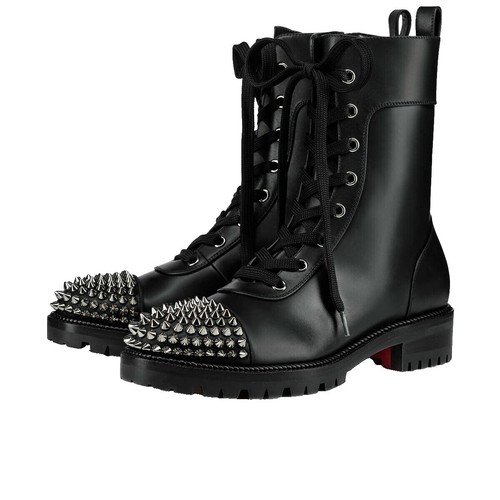 Christian Louboutin Studded Chasse A Clou Chelsea Calfskin Leather