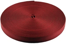3/8 Inch Red Berry Heavy Plus Nylon Webbing Closeout, 10 Yards