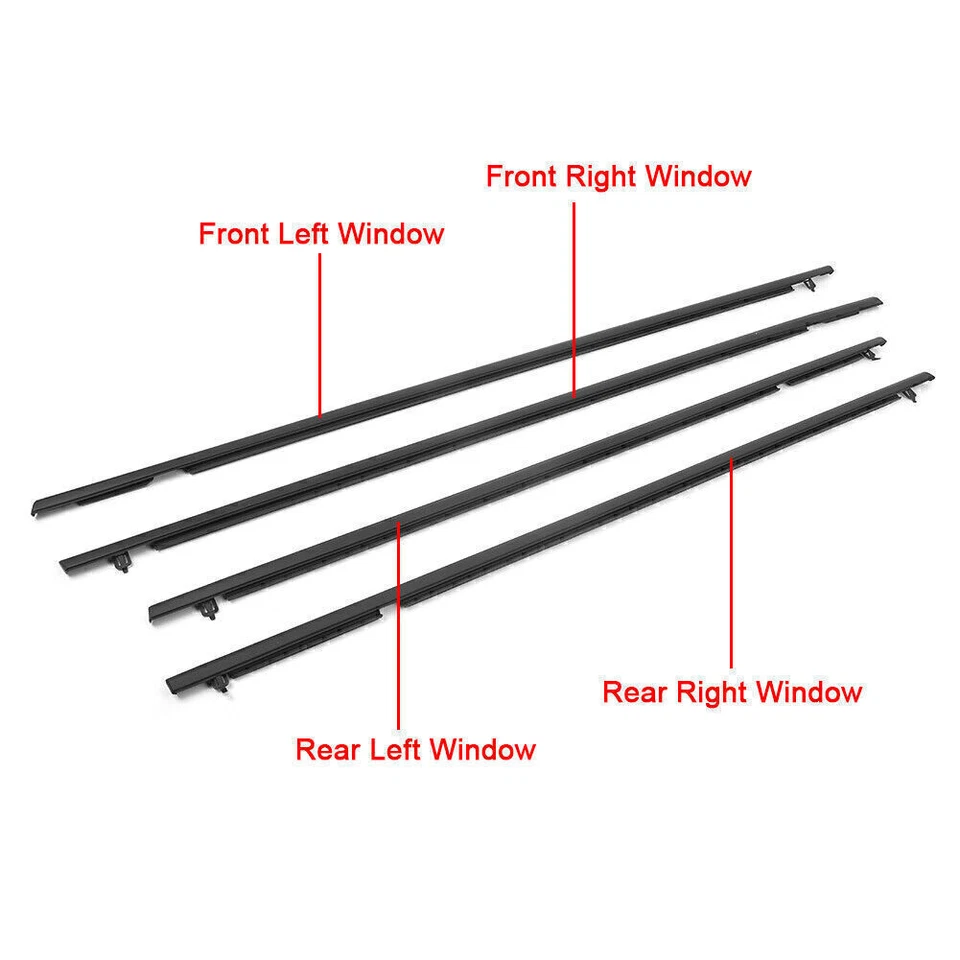 For Honda Civic 2006-2011 Seal Belt Outside Window Weatherstrip Moulding Trim - Изображение 4 из 4