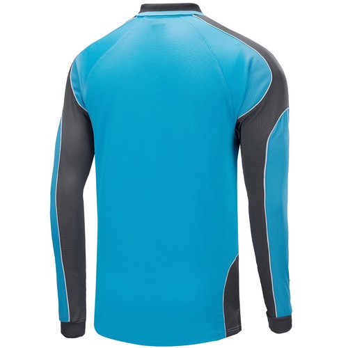 Work Polo Shirts Long Sleeve hi vis panel chest pocket quick dry Black Blue Pink - Picture 57 of 58