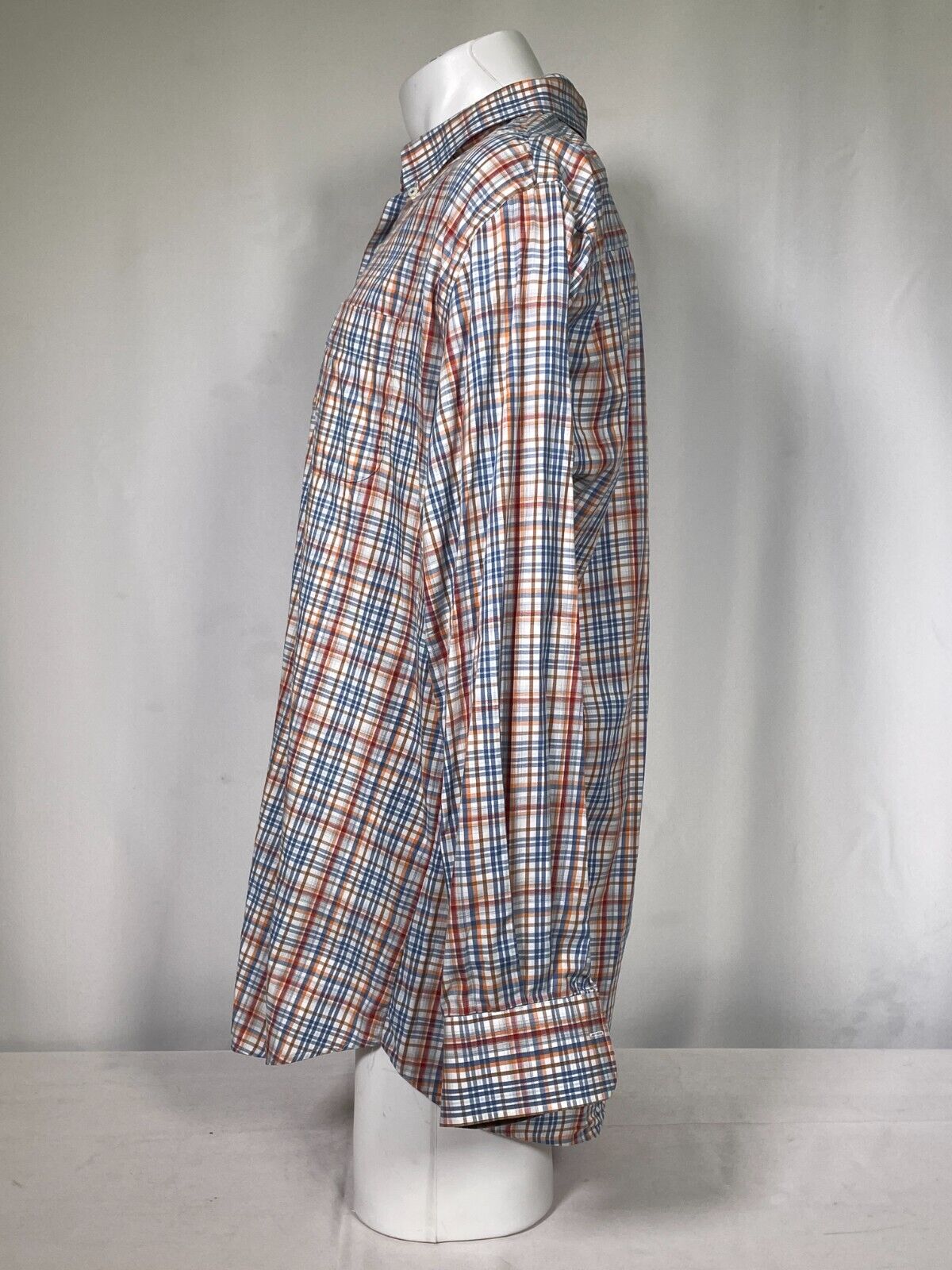 Peter Millar Button Down Multi-Color Plaid Cotton… - image 7