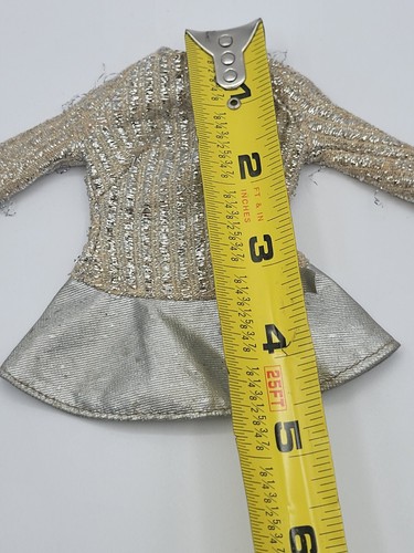 Vintage Barbie #1885 Silver Sparkle Salute To Silver 1969 Dress Tlc - Picture 15 of 15