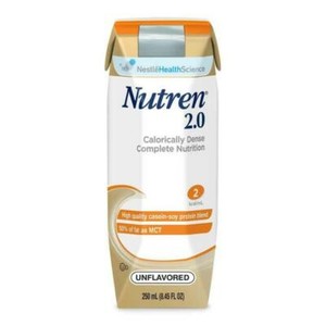 Nestle Nutren 2.0 Tube Feeding Formula Unflavored 8oz -3 Case of 24