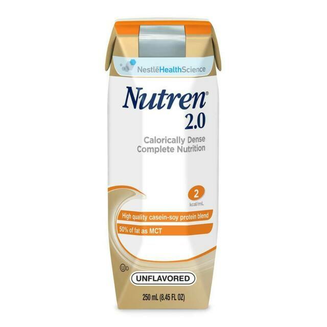 Nestle Nutren 2.0 Tube Feeding Formula Unflavored 8oz -3 Case of 24
