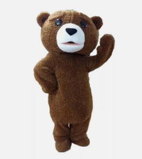 Teddy Bear of TED Adult Size Halloween Cartoon Mascot Costume Fancy Dress