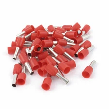50pcs AWG12 Wire Copper Crimp Connector Insulated Ferrule Pin Cord Terminal #