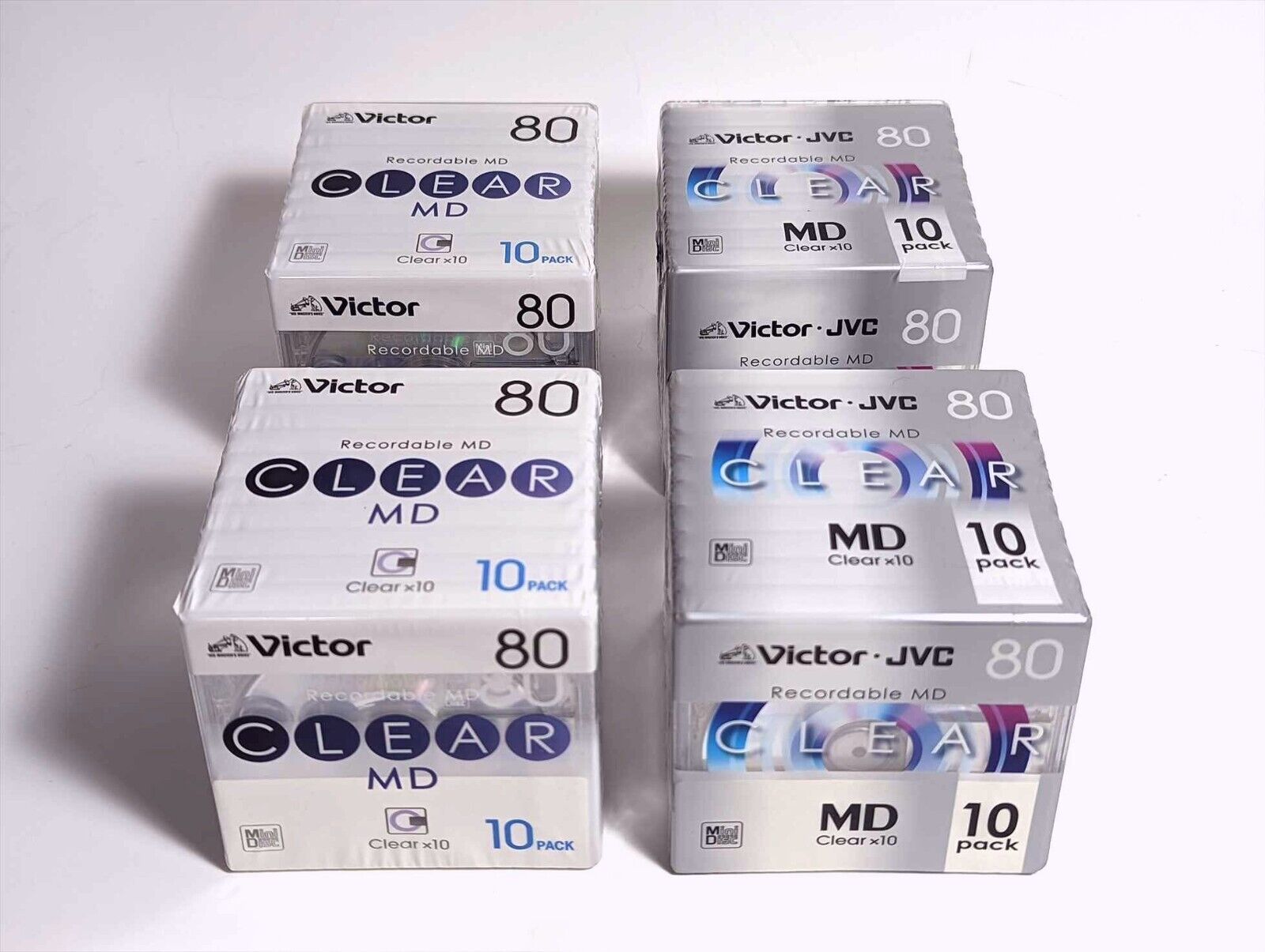 【SEALED x 40-Discs】Victor (JVC) MD Mini Disc 80 min CLEAR MD From JAPAN  #1653-2