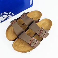 Birkenstock Arizona Mocha Leather Birko-Flor Sandals EU37-45 Narrow/Wide Unisex