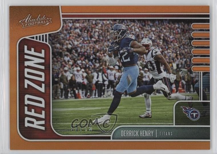 2019 Panini Absolute Red Zone Orange Spectrum 55/75 Derrick Henry #10 7sd