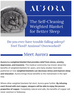Aurora King Size Self Cleaning Weighted Blanket - Designed to Help Sleep