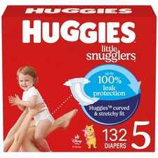 Diapers Size 5 132 Count 2 Pack Huggies Little Snugglers Baby Packs disposable