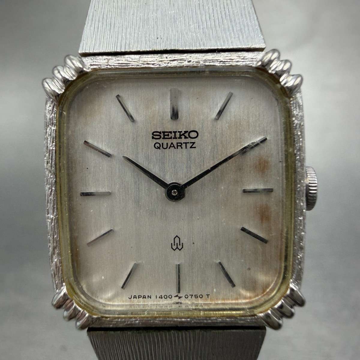 Seiko Watch Women 20mm Silver Dial Silver Tone Square 1400-5480
